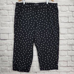 TALBOTS Women’s Cropped Black and White Polka Dot Pants 20WP